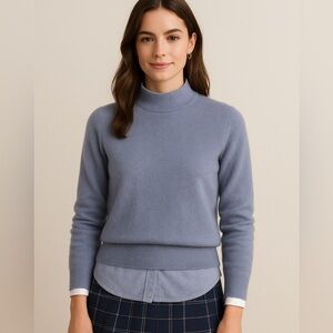 Charter Club Blue Turtleneck Sweater